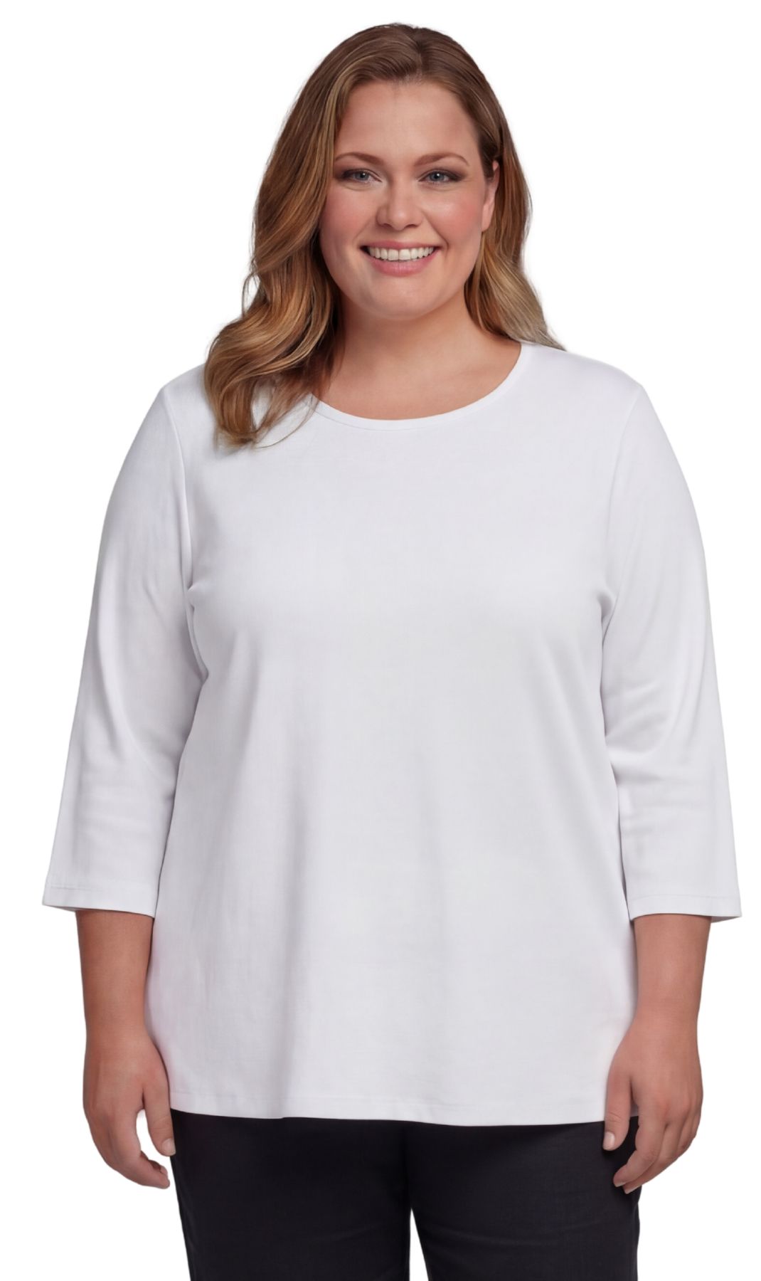 3/4 Sleeve Scoop Neck Top