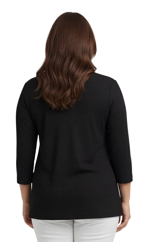 3/4 Sleeve Scoop Neck Top