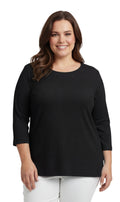 3/4 Sleeve Scoop Neck Top
