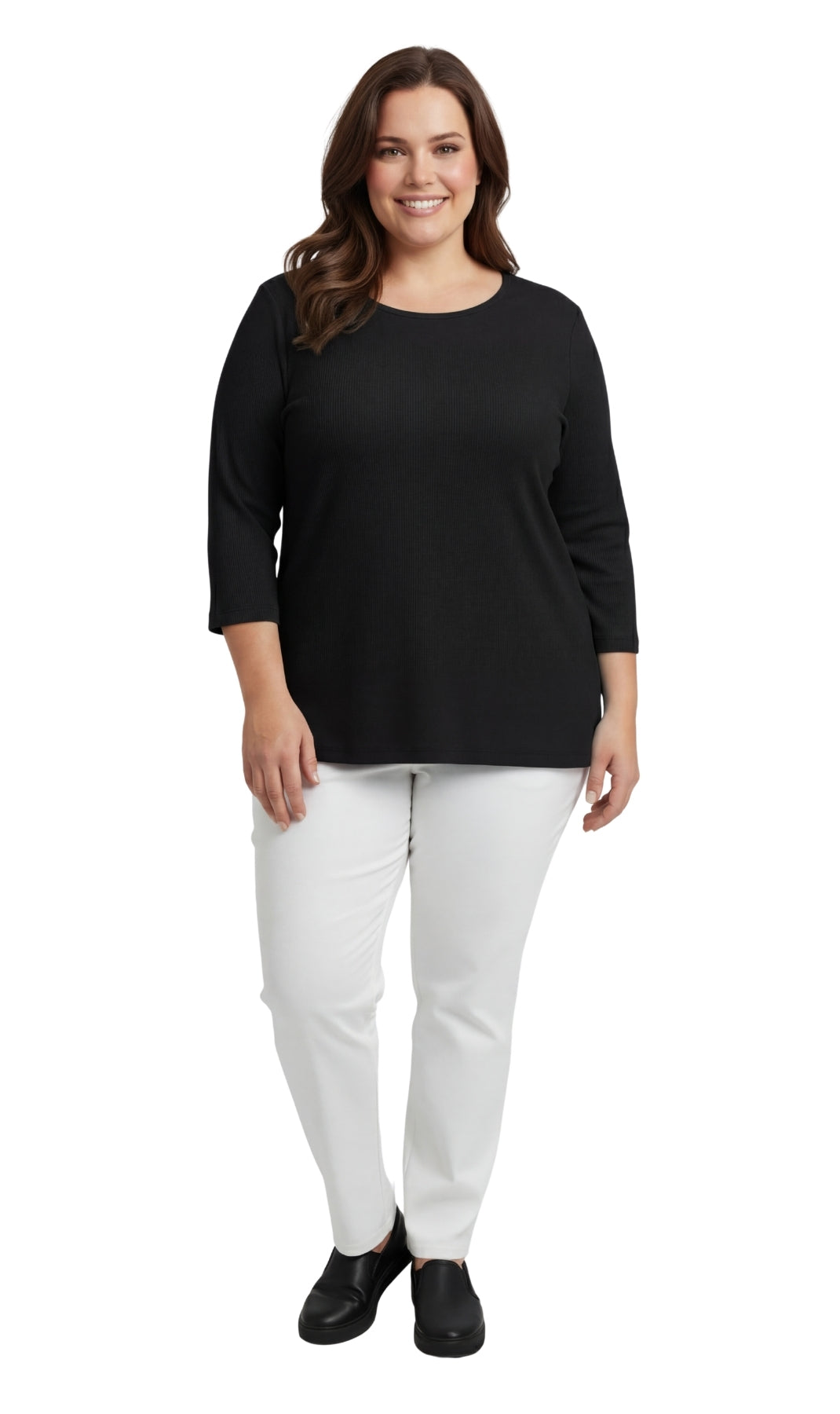 3/4 Sleeve Scoop Neck Top
