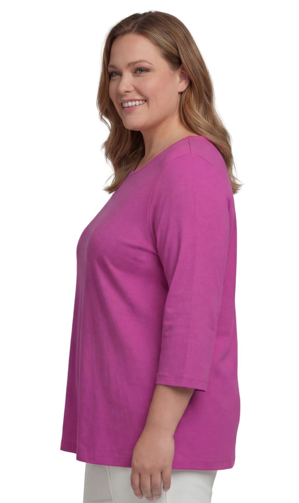 3/4 Sleeve Scoop Neck Top