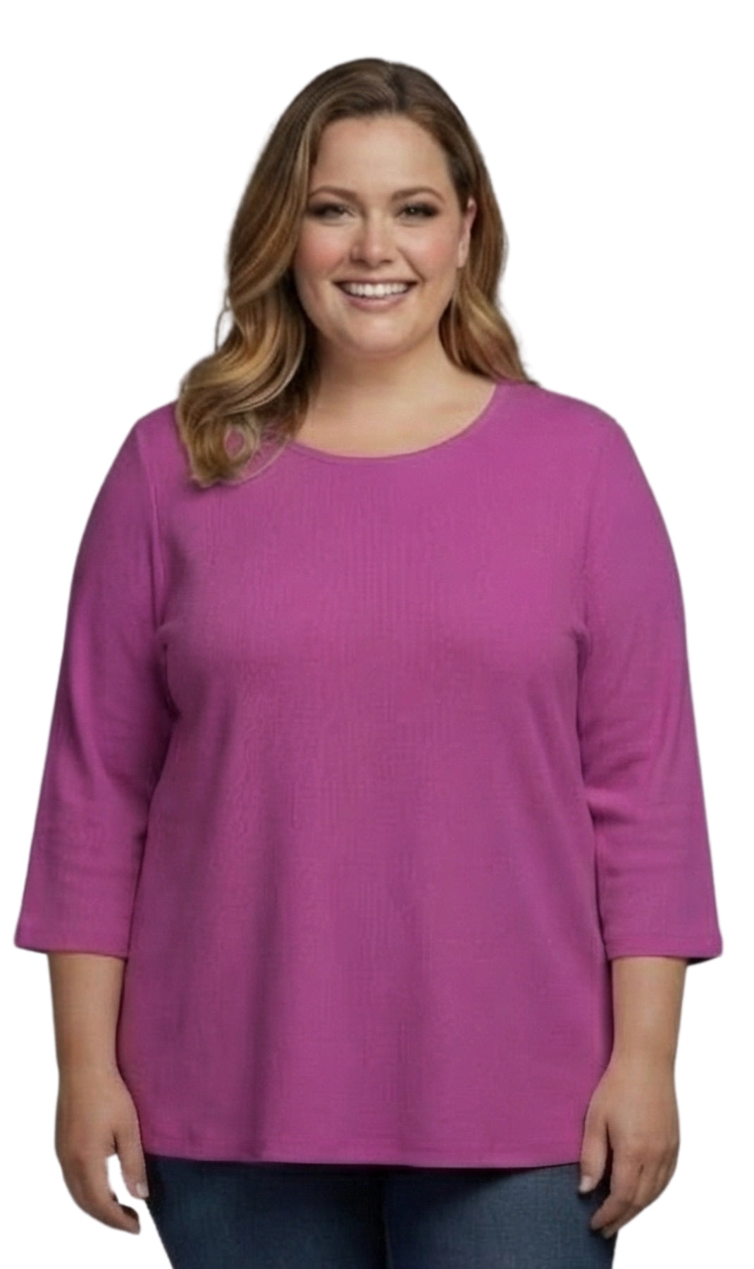 3/4 Sleeve Scoop Neck Top