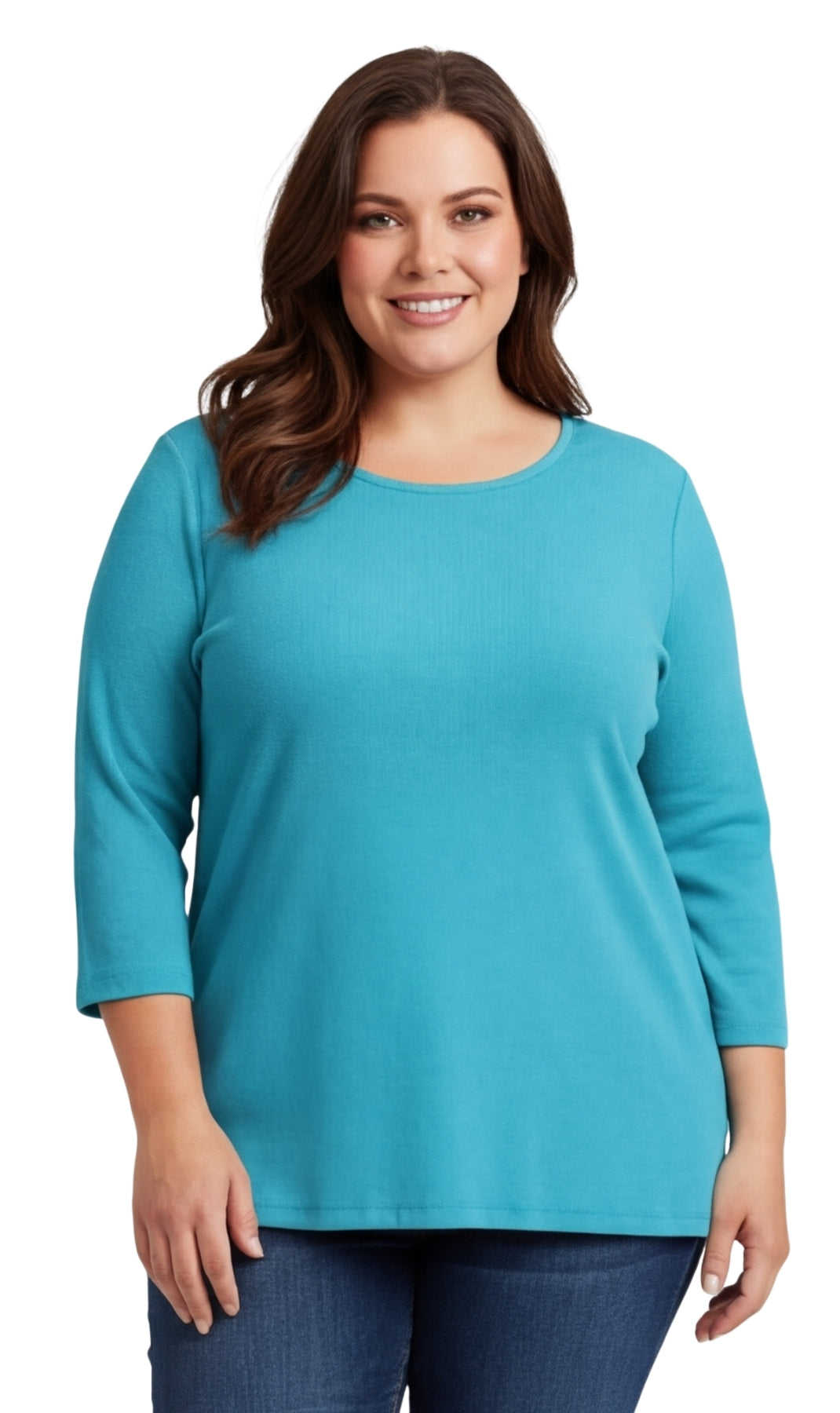 3/4 Sleeve Scoop Neck Top