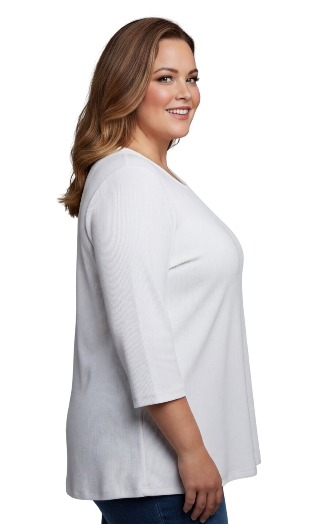 3/4 Sleeve Scoop Neck Top