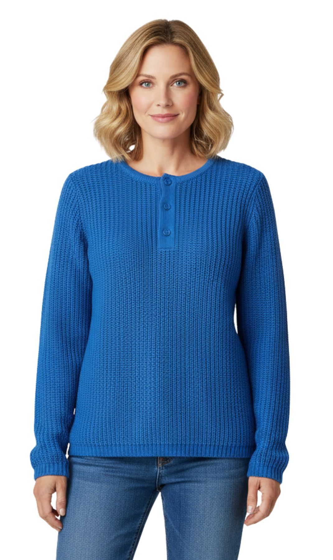Chunky Knit Henley Sweater
