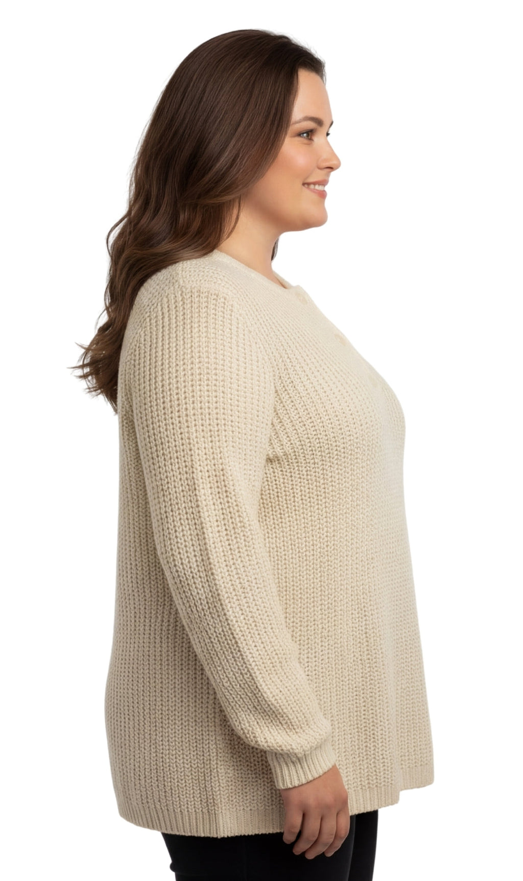 Chunky Knit Henley Sweater