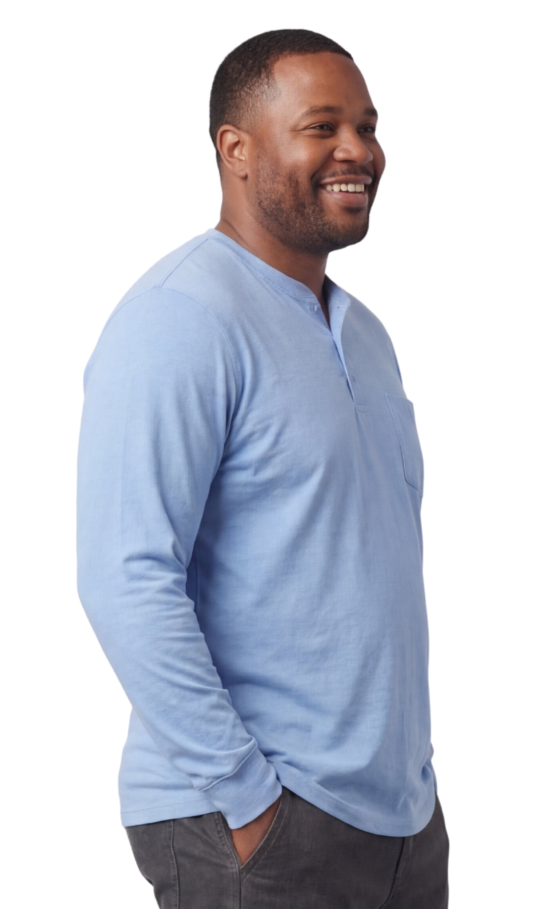 Men's Long Sleeve Henley Shirt