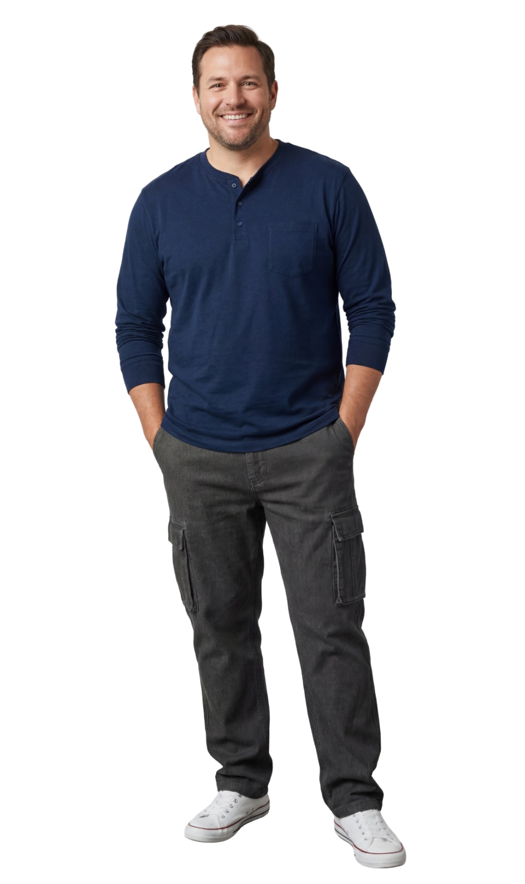 Men's Long Sleeve Henley Shirt