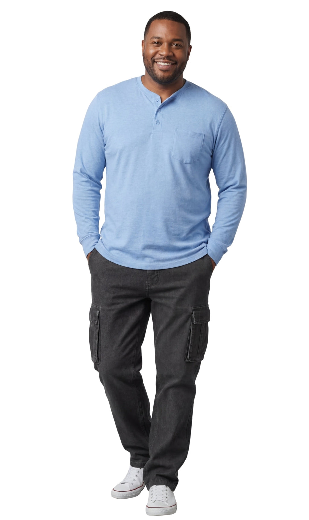 Men's Long Sleeve Henley Shirt