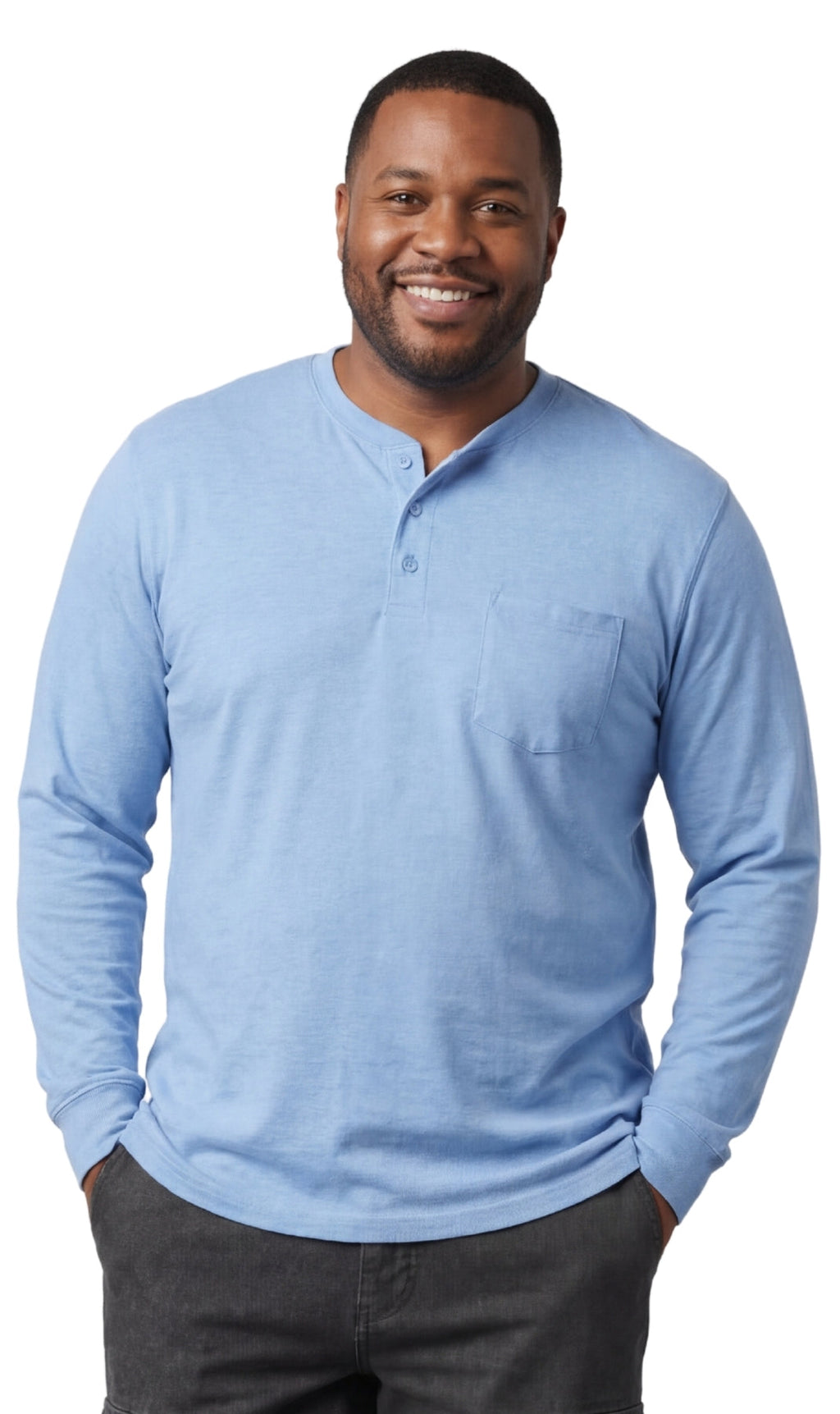 Men's Long Sleeve Henley Shirt