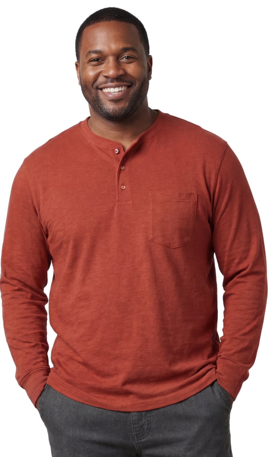 Men's Long Sleeve Henley Shirt