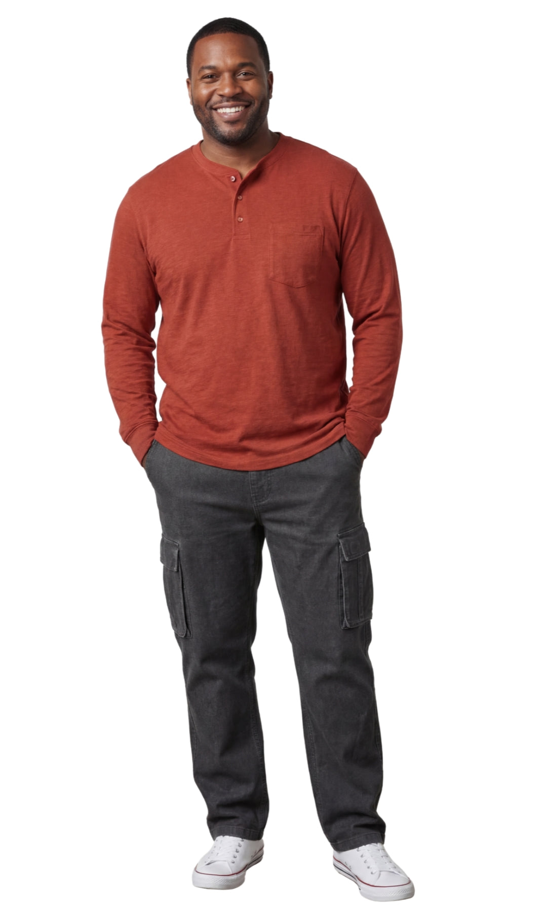 Men's Long Sleeve Henley Shirt