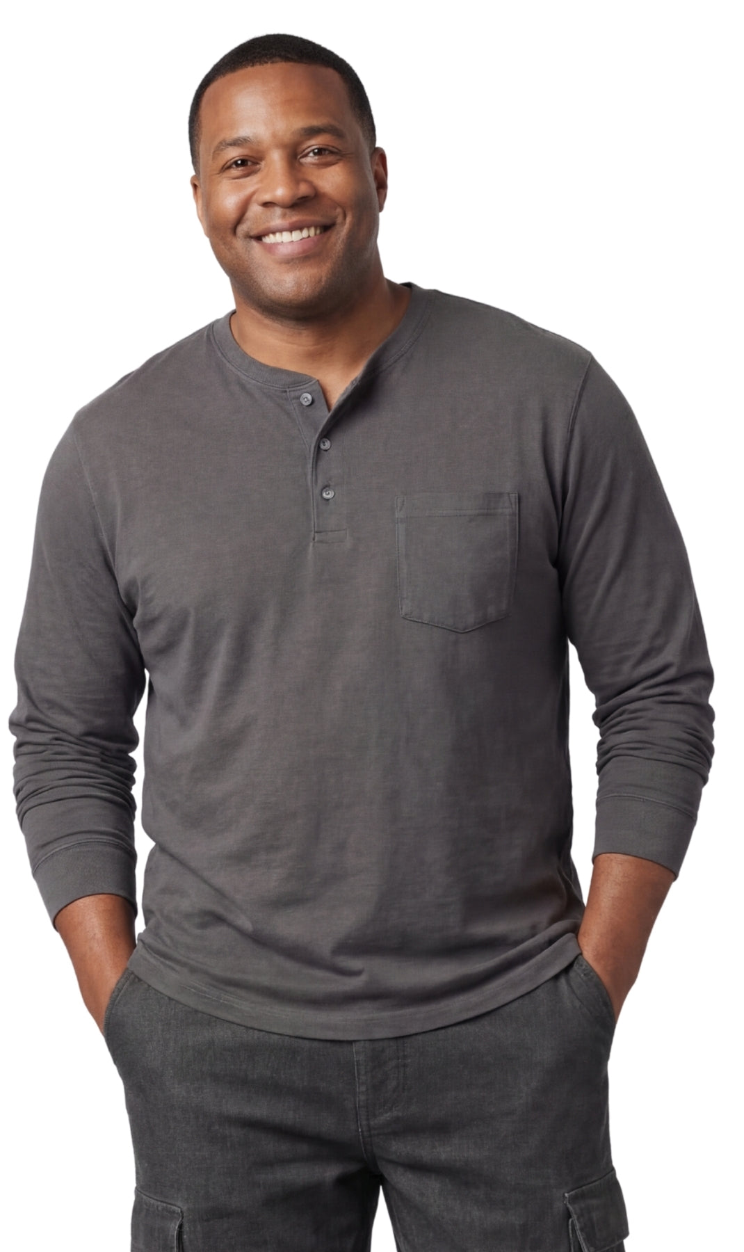 Men's Long Sleeve Henley Shirt