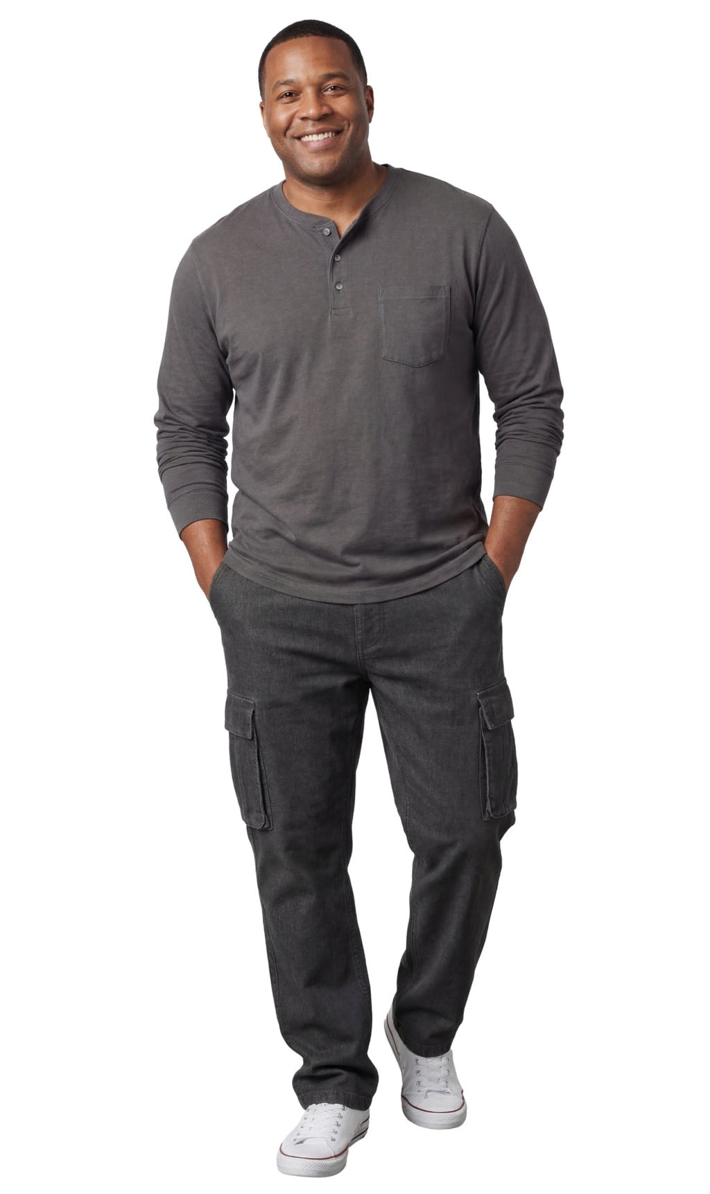 Men's Long Sleeve Henley Shirt