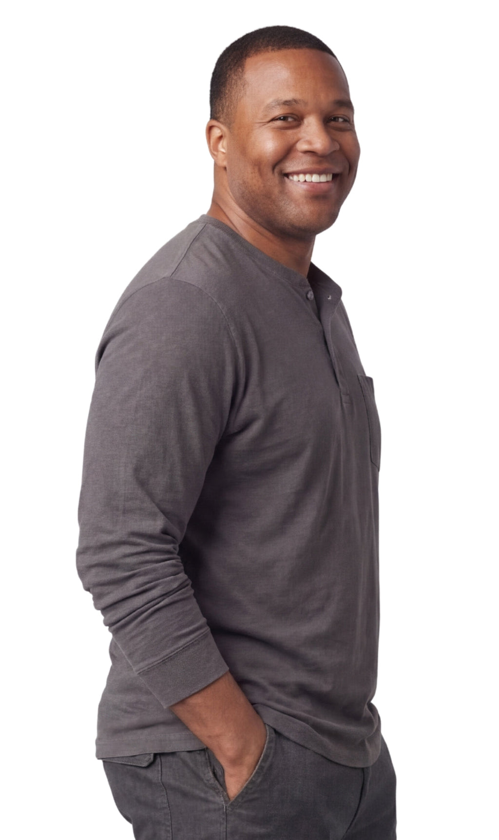Men's Long Sleeve Henley Shirt