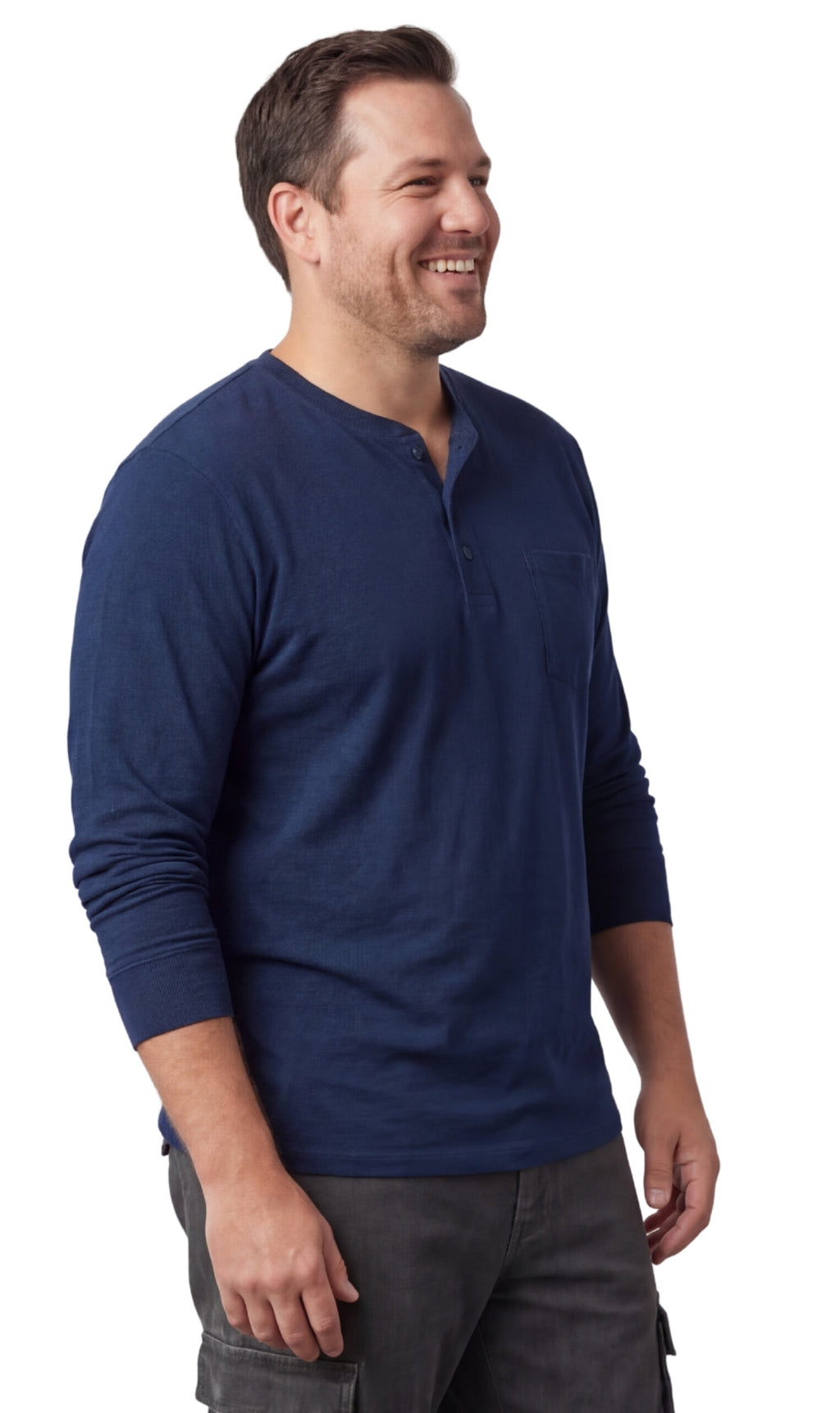 Men's Long Sleeve Henley Shirt