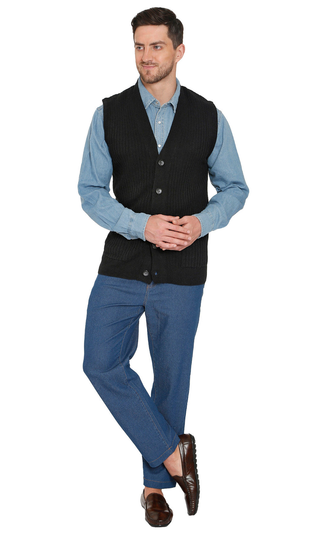 Men's Ribbed Knit Sweater Vest