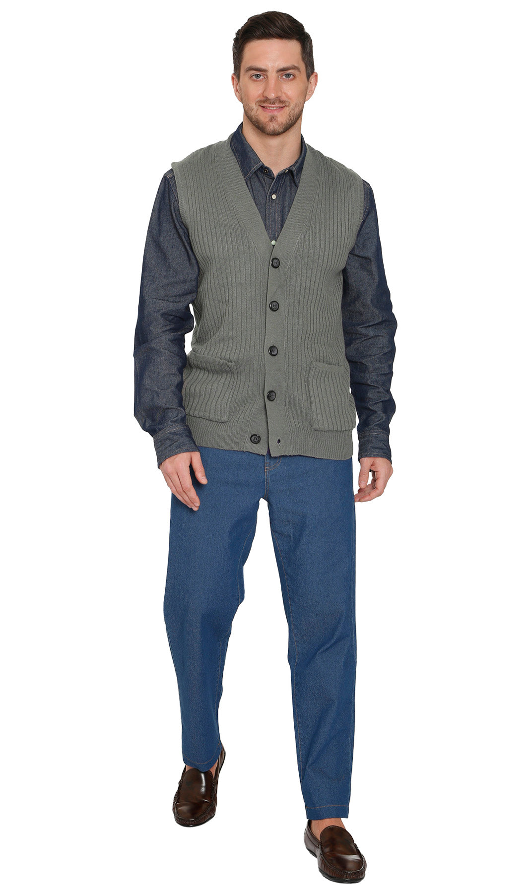 Men's Ribbed Knit Sweater Vest