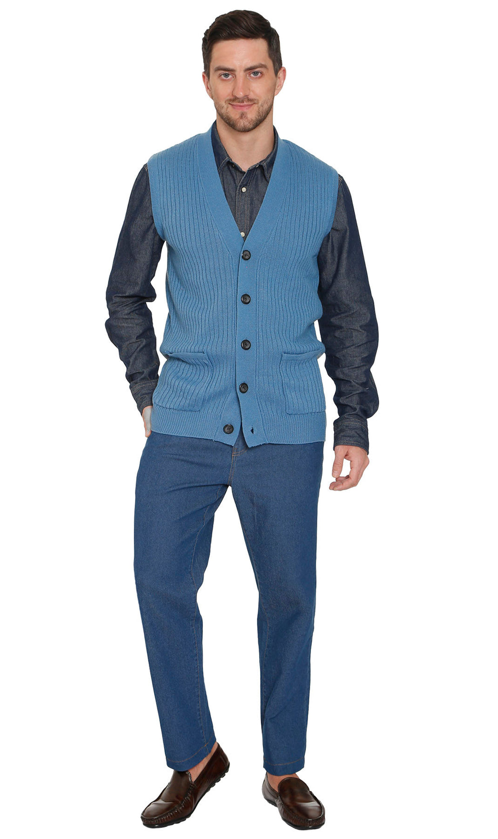 Men's Ribbed Knit Sweater Vest