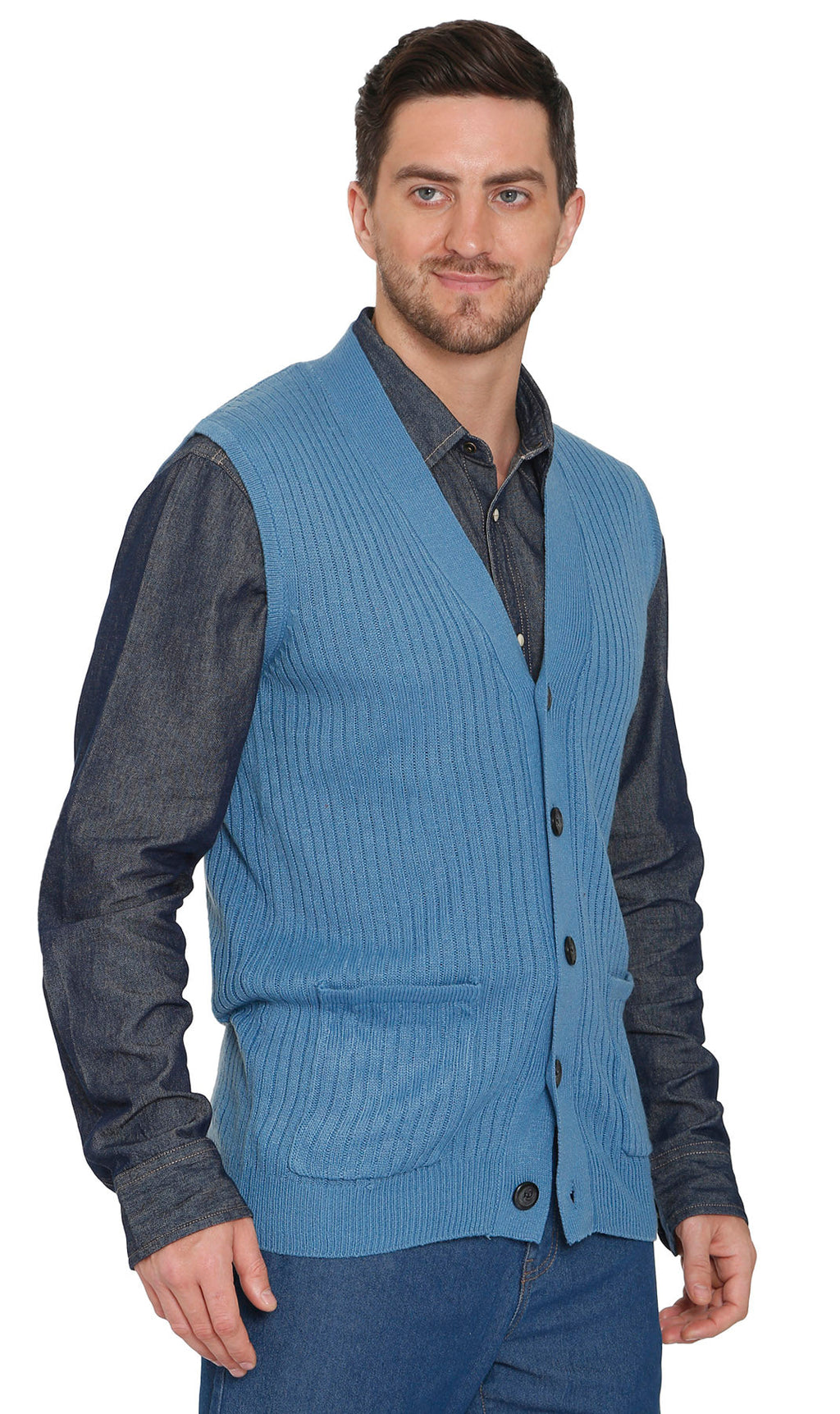 Men's Ribbed Knit Sweater Vest