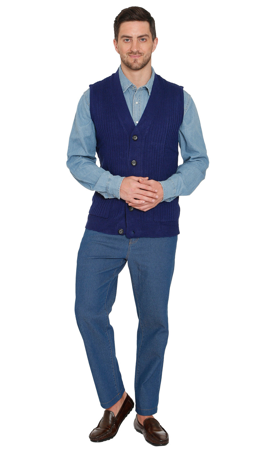Men's Ribbed Knit Sweater Vest