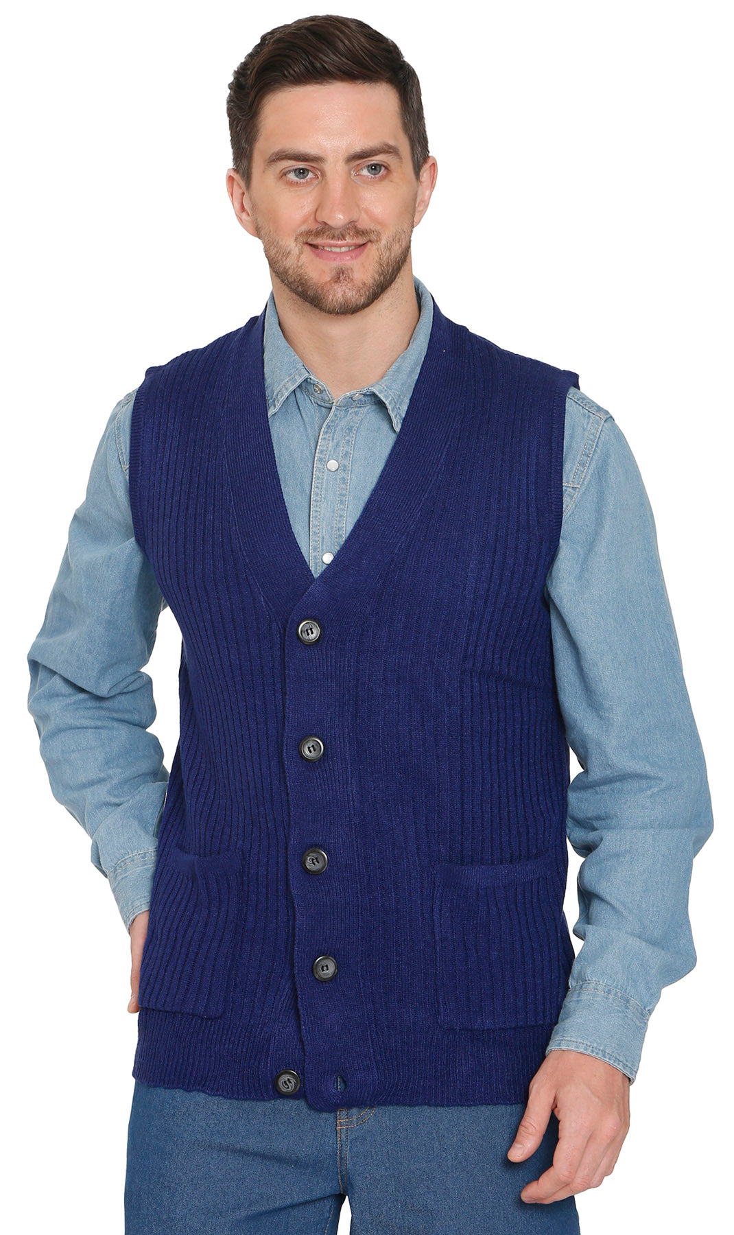 Men's Ribbed Knit Sweater Vest