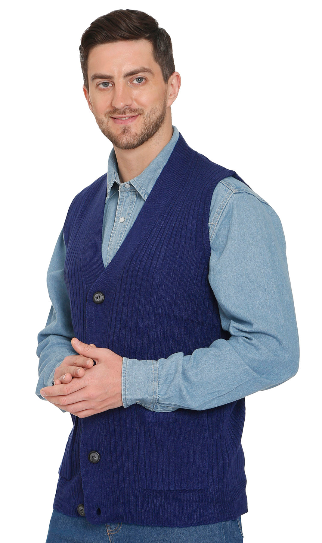 Men's Ribbed Knit Sweater Vest