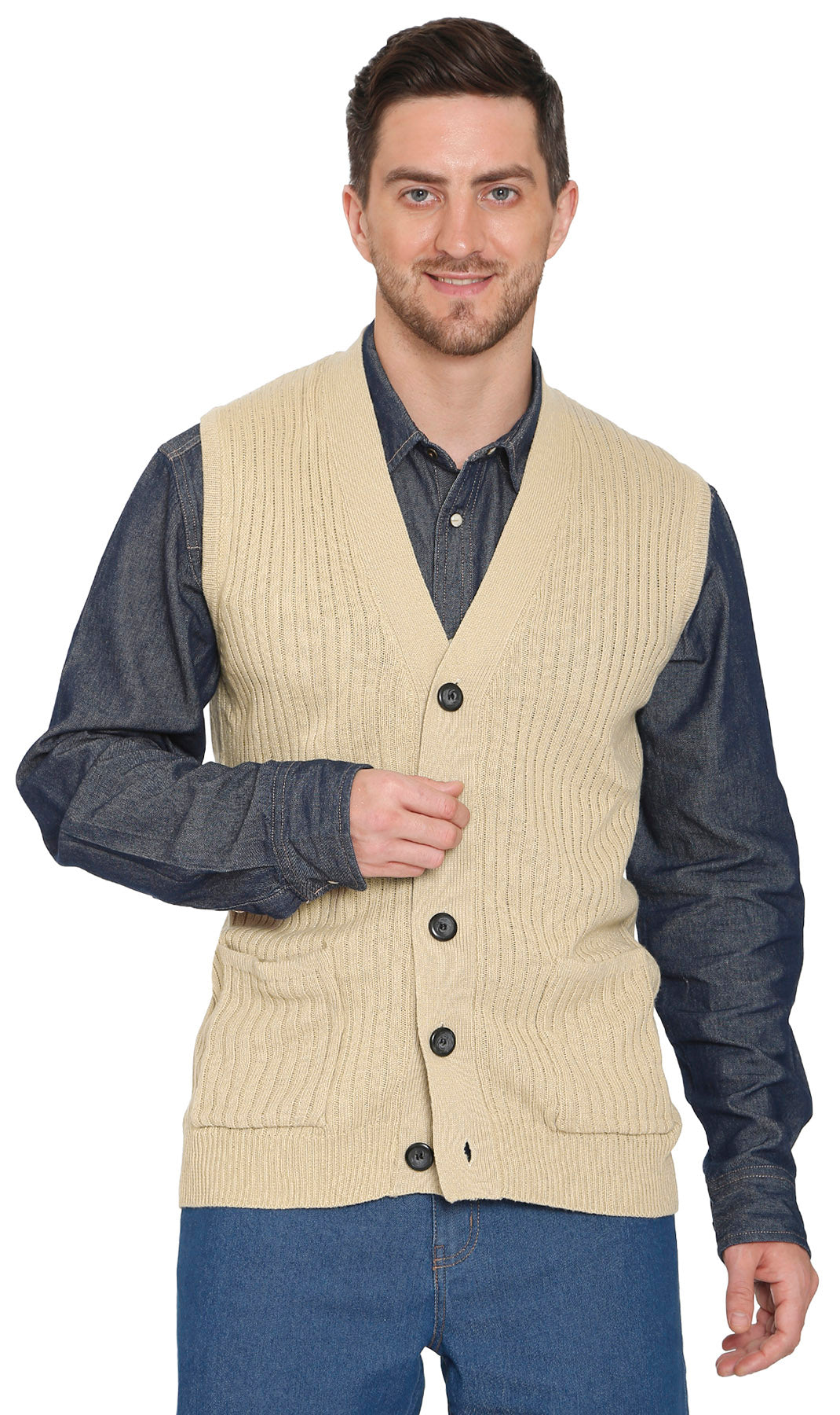 Men's Ribbed Knit Sweater Vest