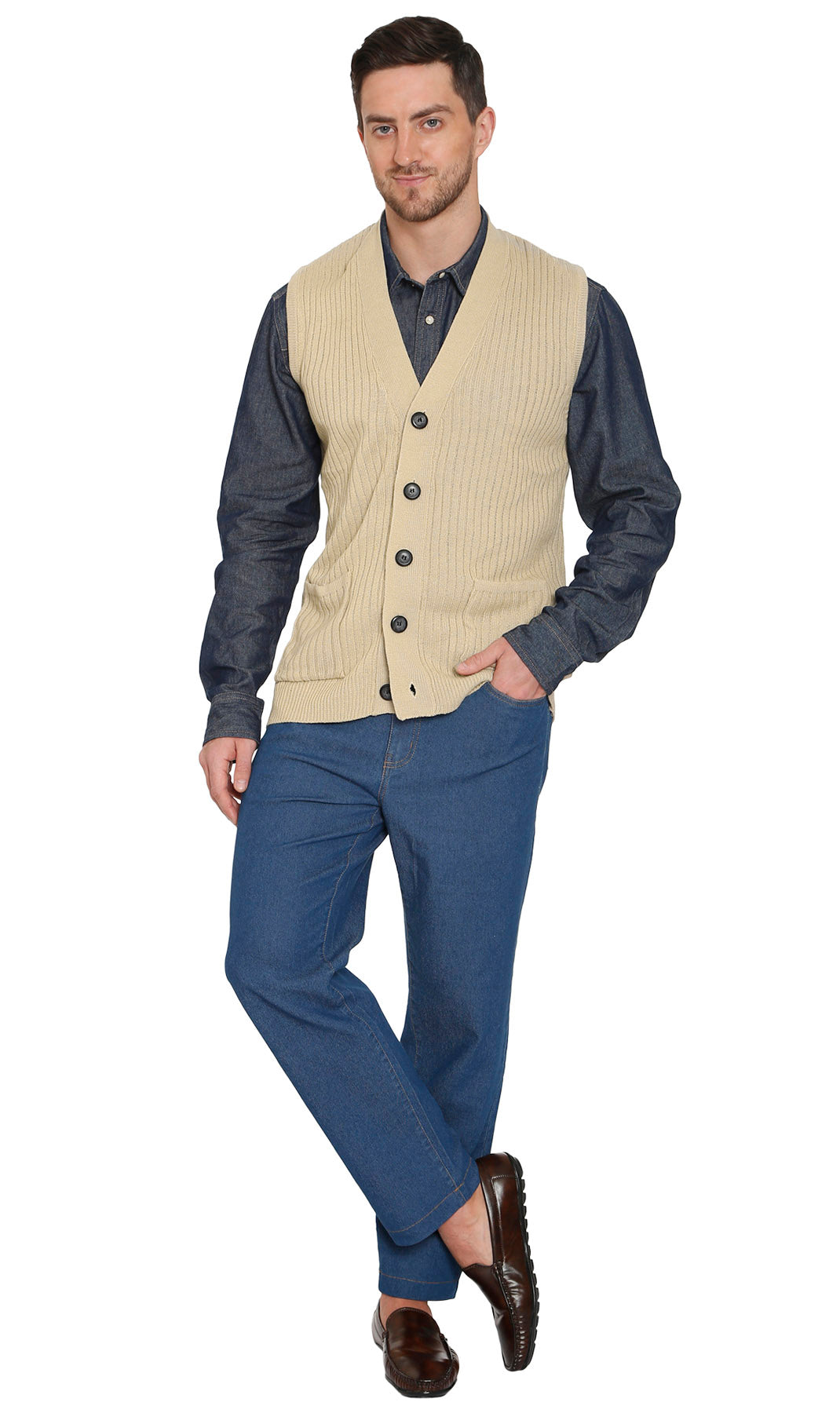 Men's Ribbed Knit Sweater Vest