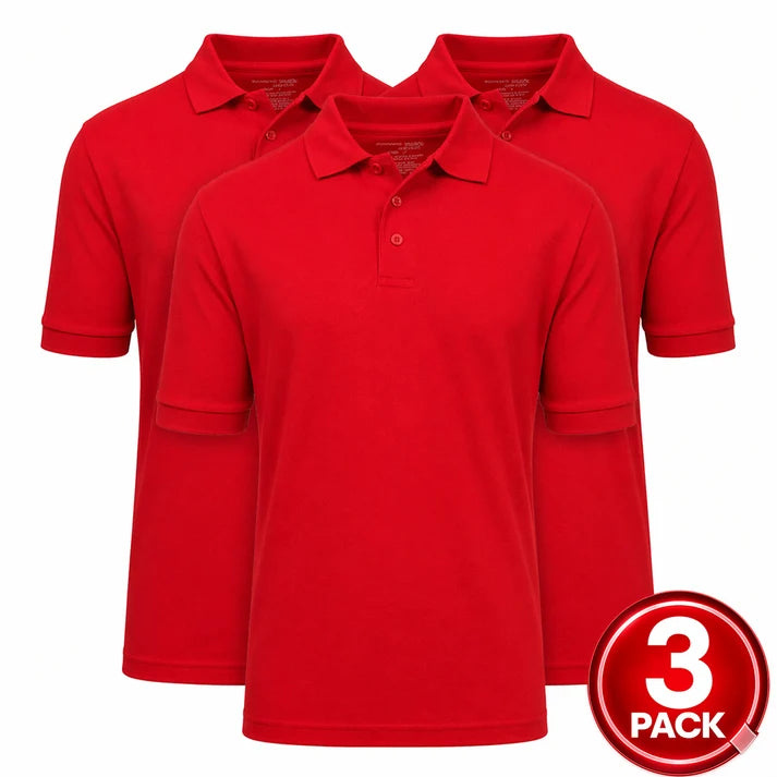 Boys Short Sleeve School Uniform Polo Shirt