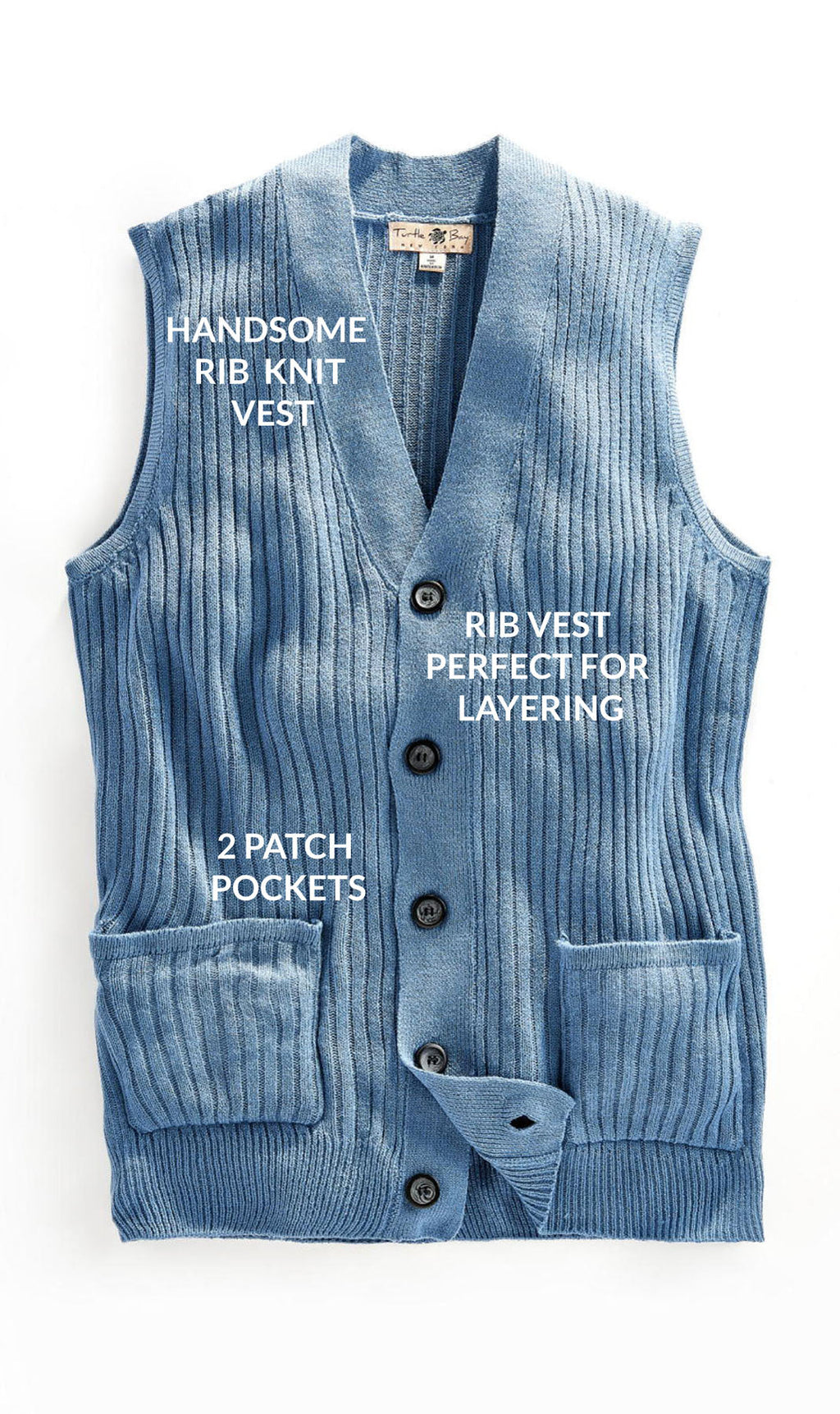 Men's Ribbed Knit Sweater Vest