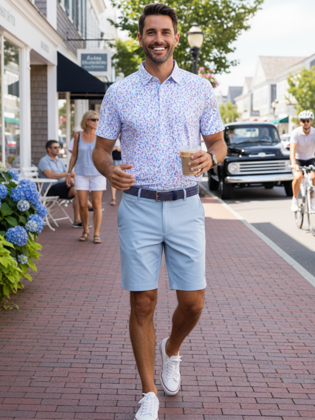 Mermaid Print Polo Shirt