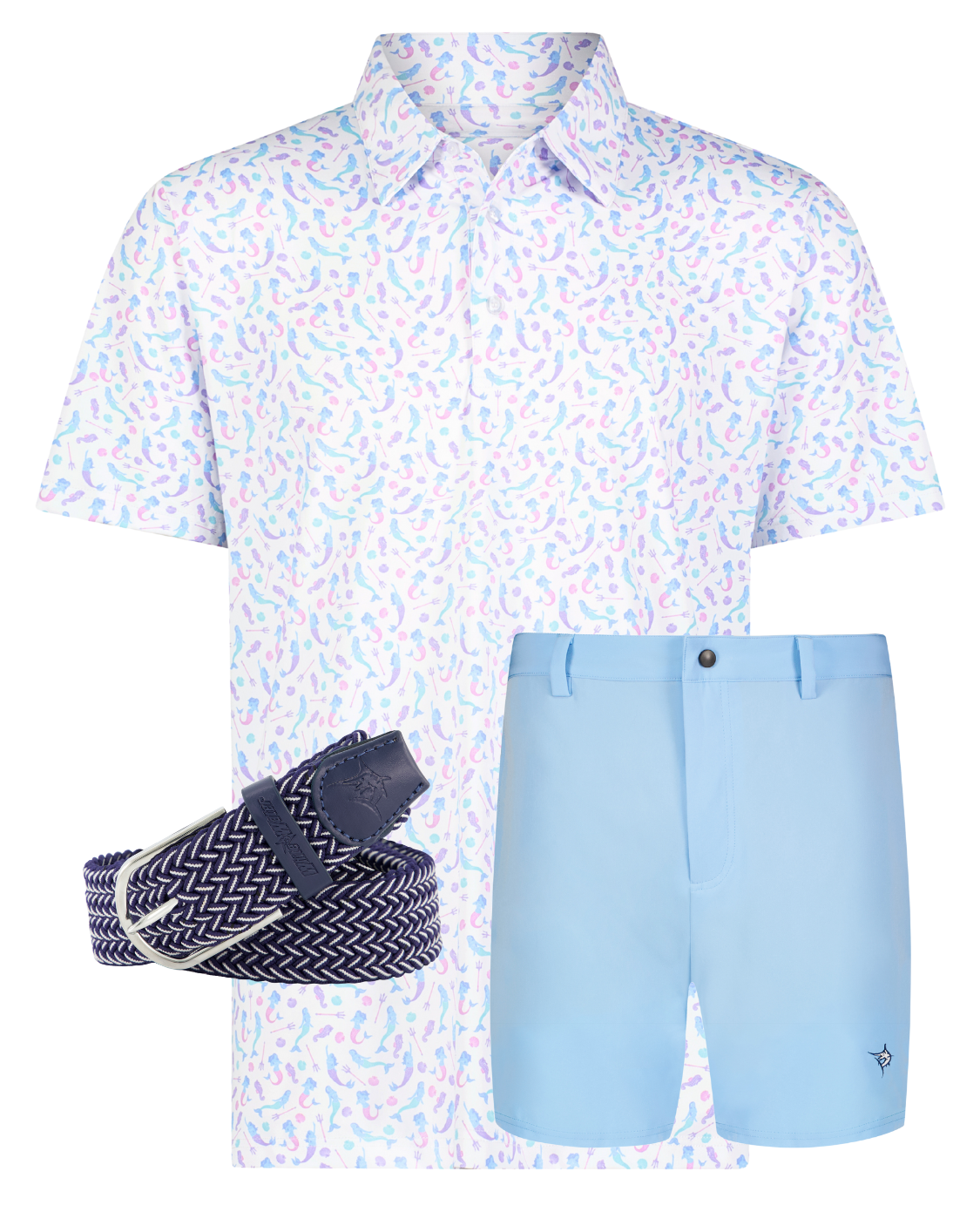 Mermaid Print Polo Shirt