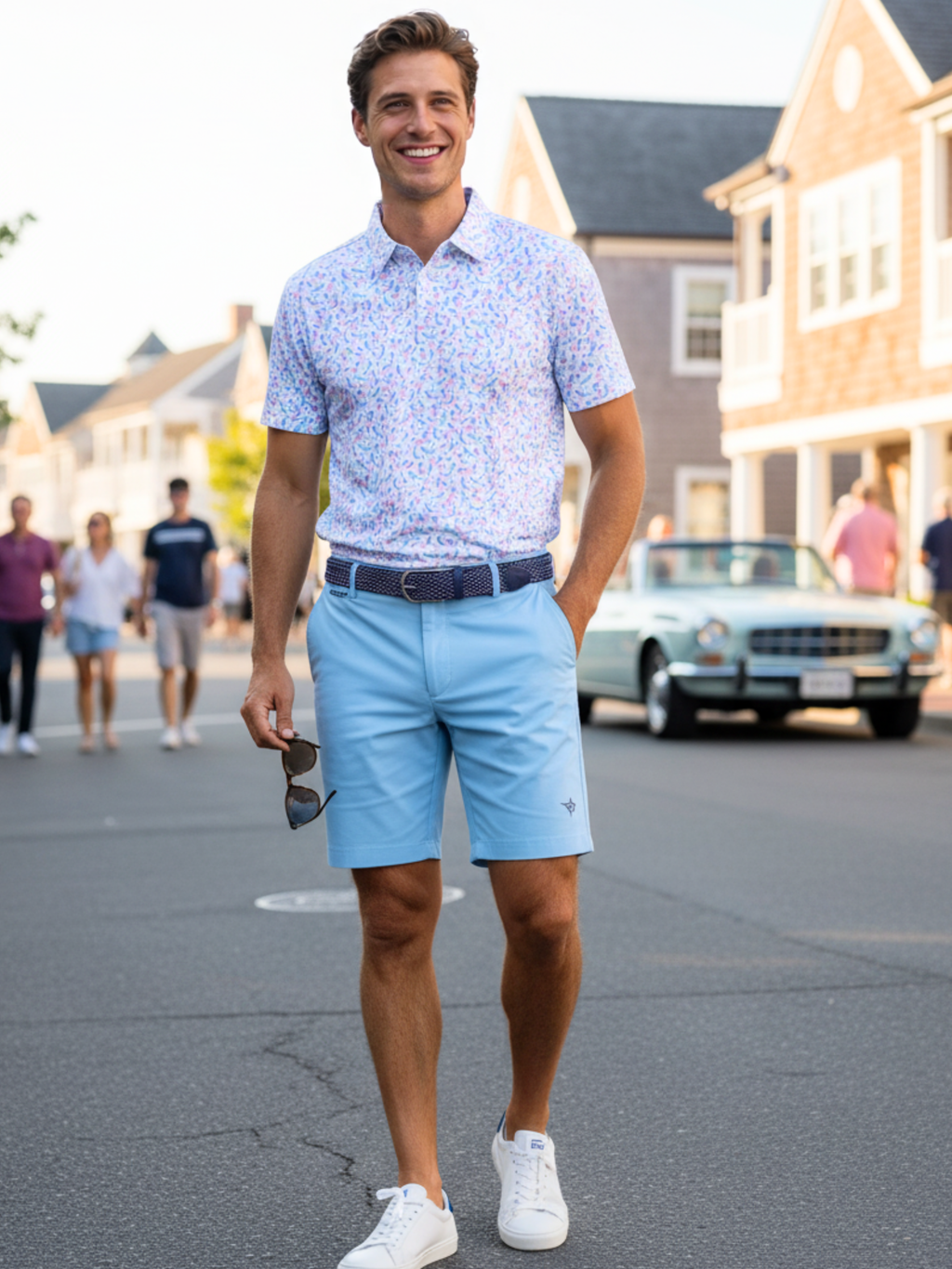 Mermaid Print Polo Shirt