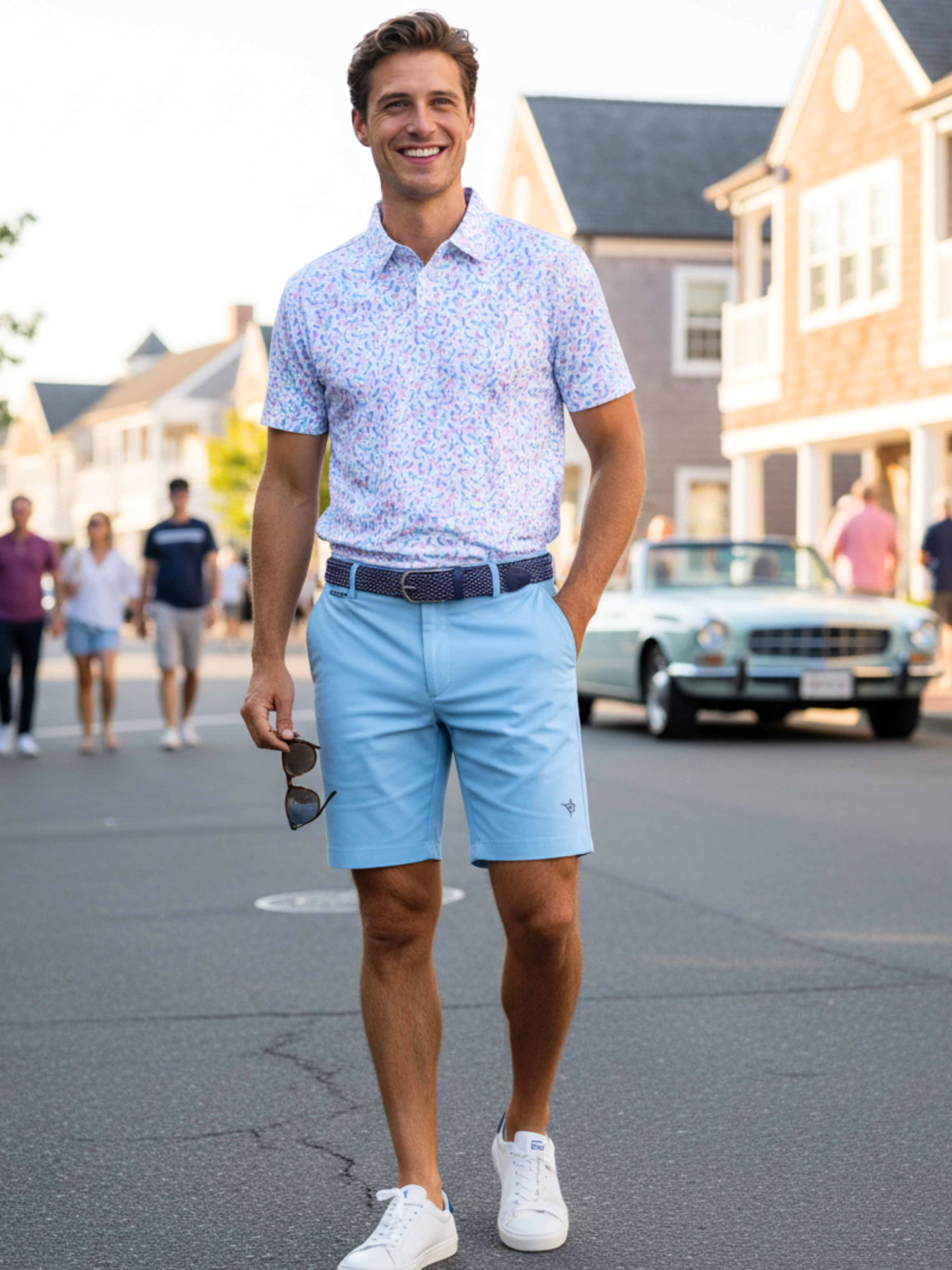 Mermaid Print Polo Shirt