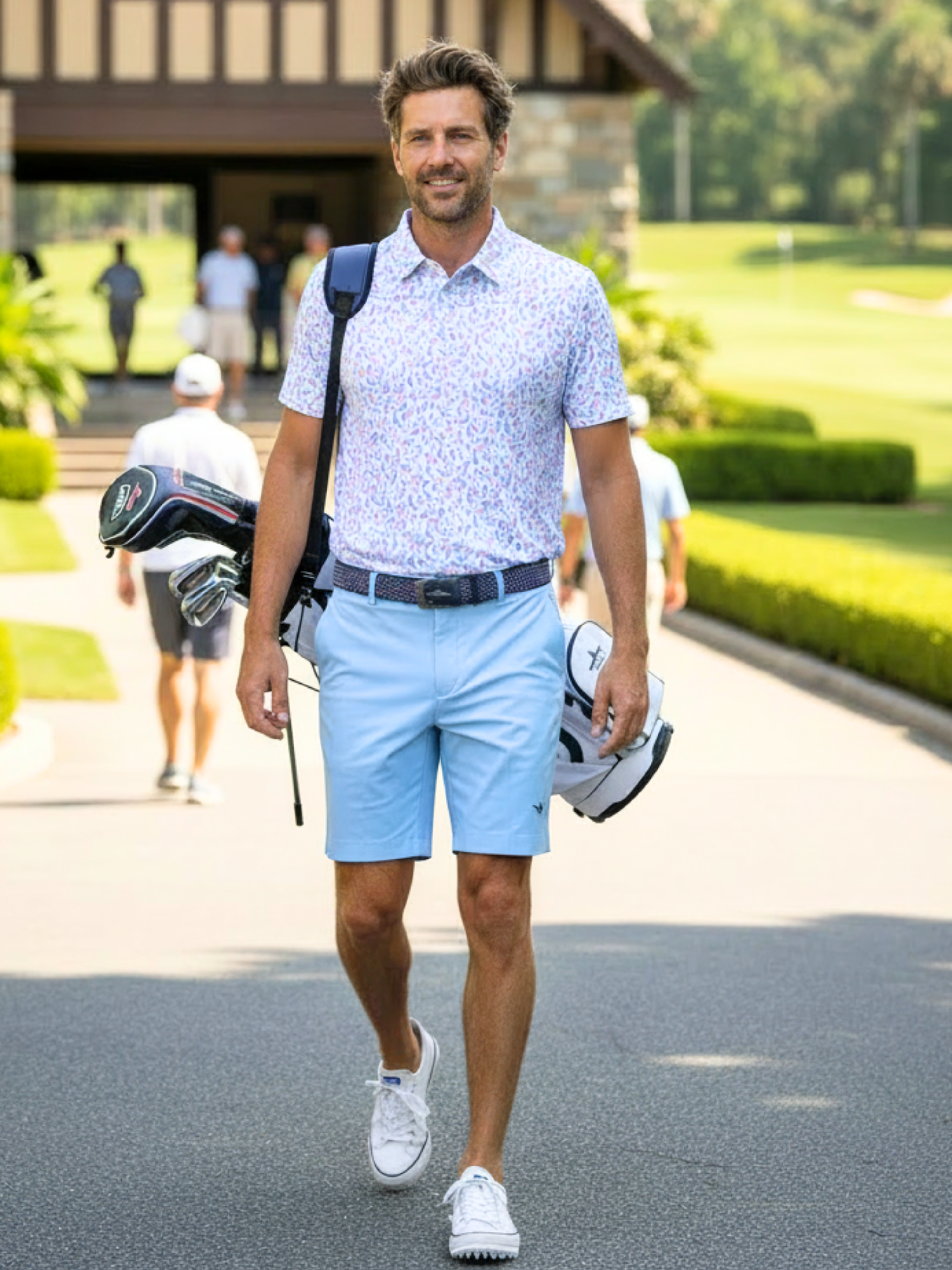 Mermaid Print Polo Shirt
