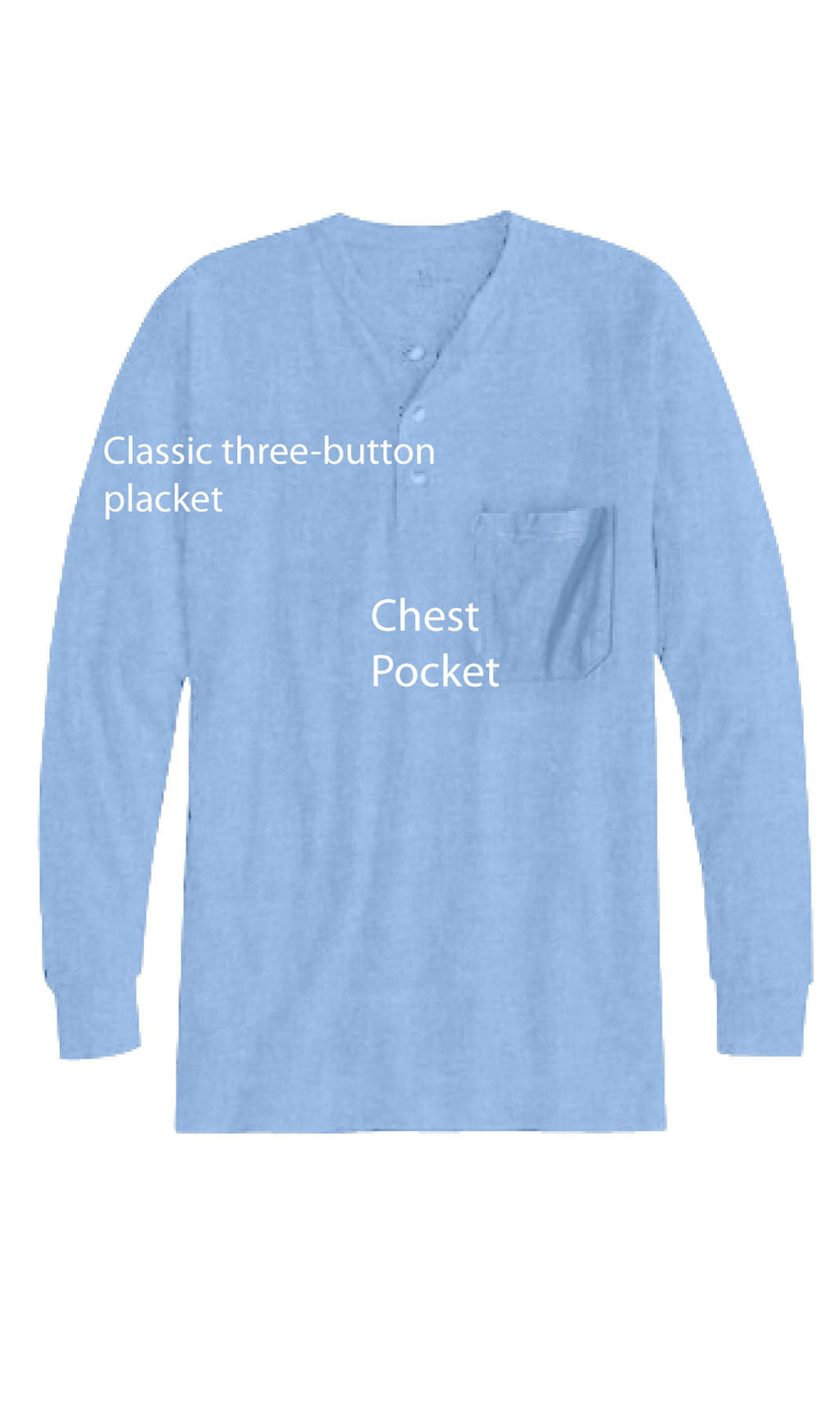 Men's Long Sleeve Henley Shirt