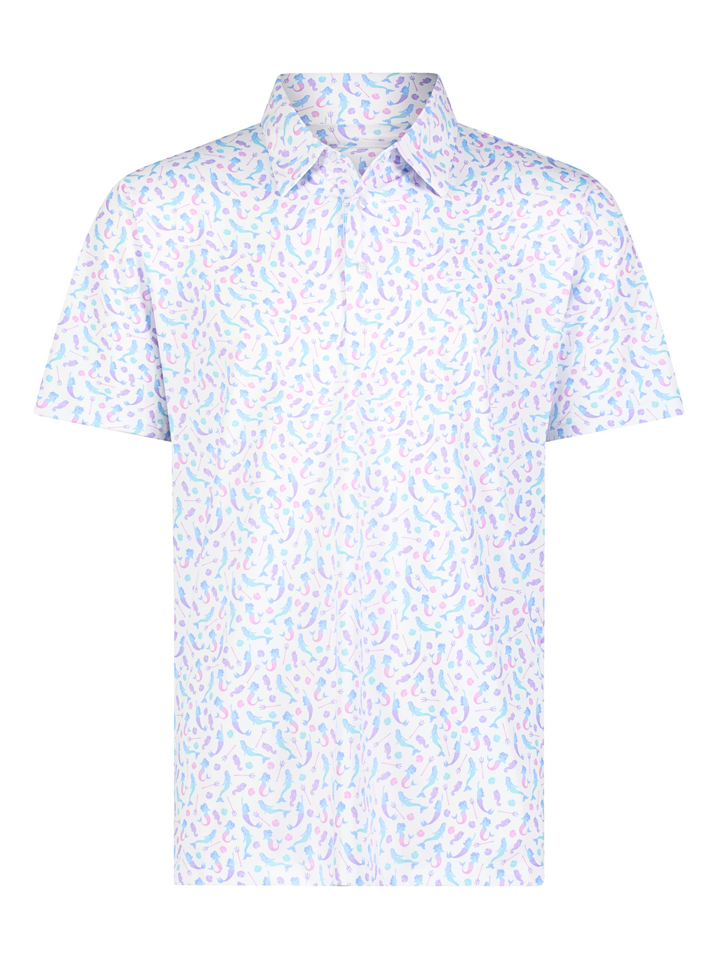 Mermaid Print Polo Shirt