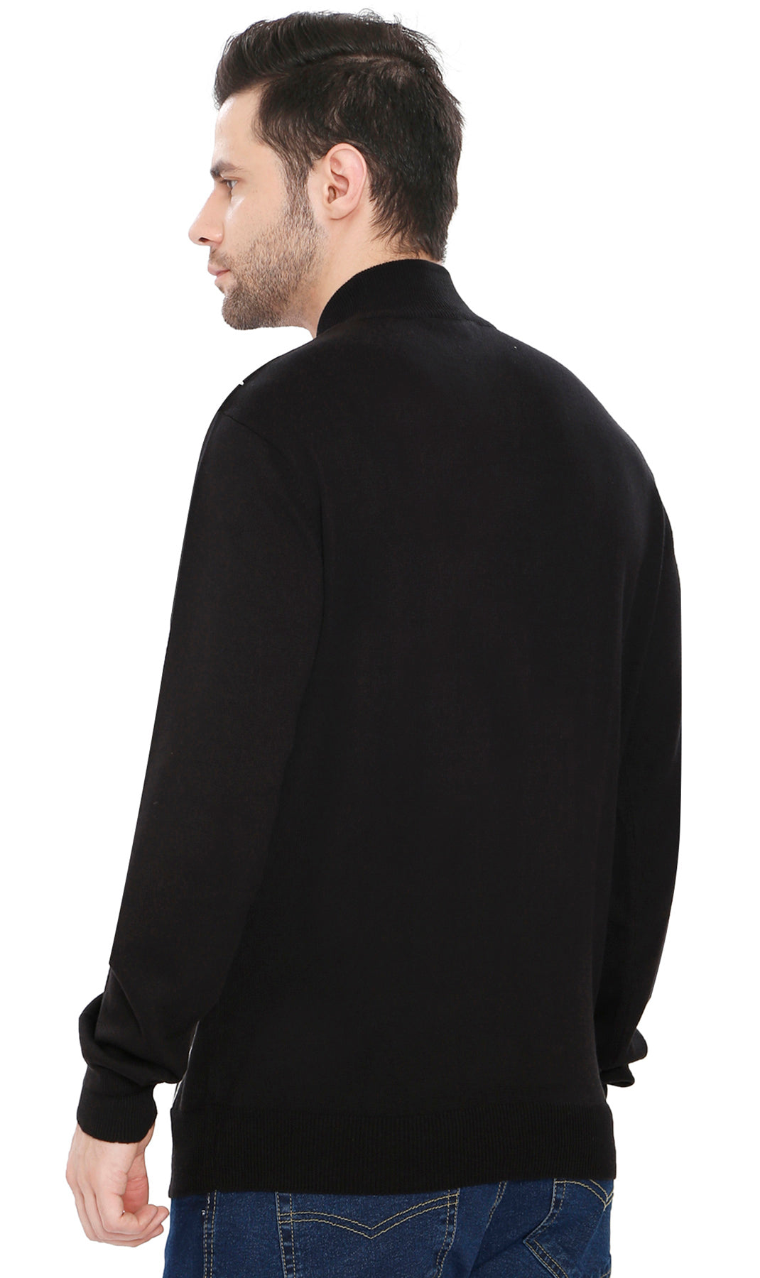 Men's Colorblock Quarter-Zip Sweater