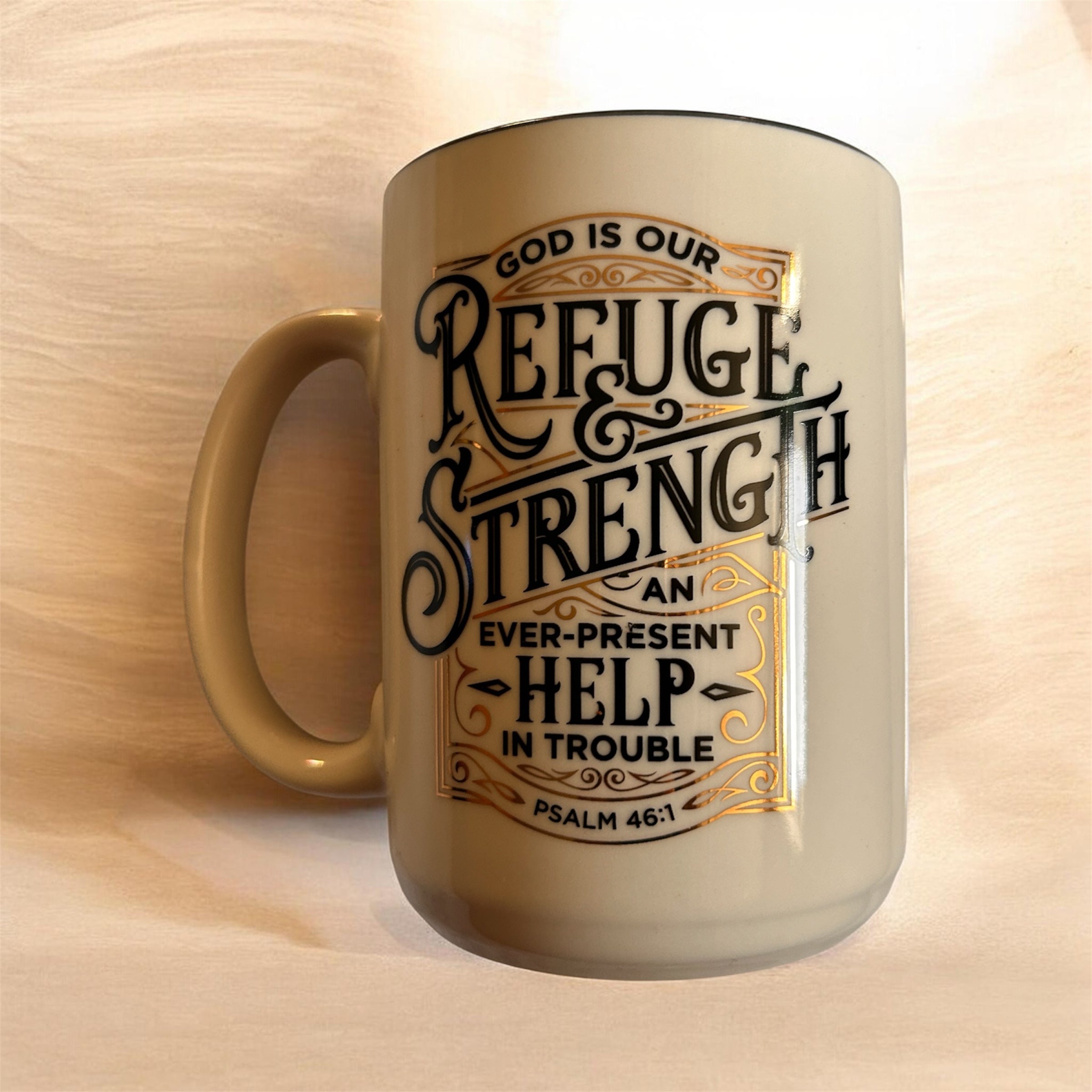Psalm 46:1 Refuge & Strength Mug