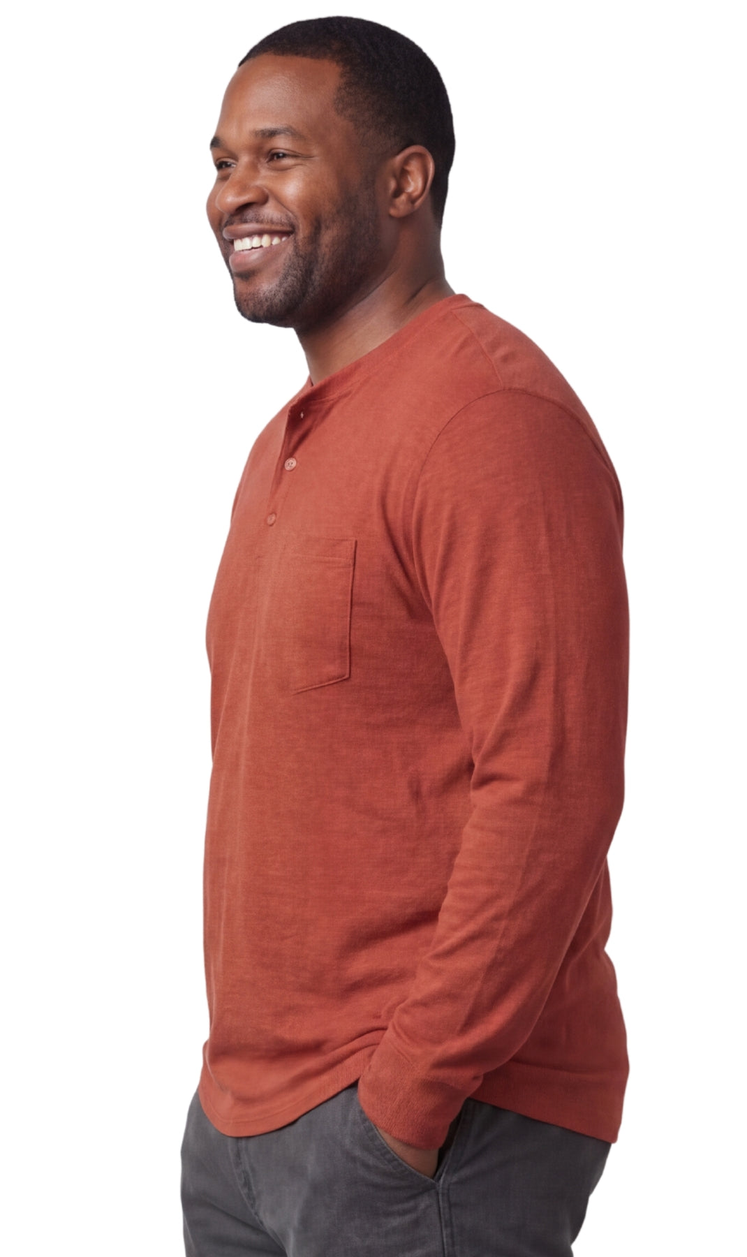 Men's Long Sleeve Henley Shirt