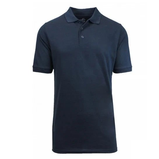 Boys Short Sleeve School Uniform Polo Shirt in Navy Blue