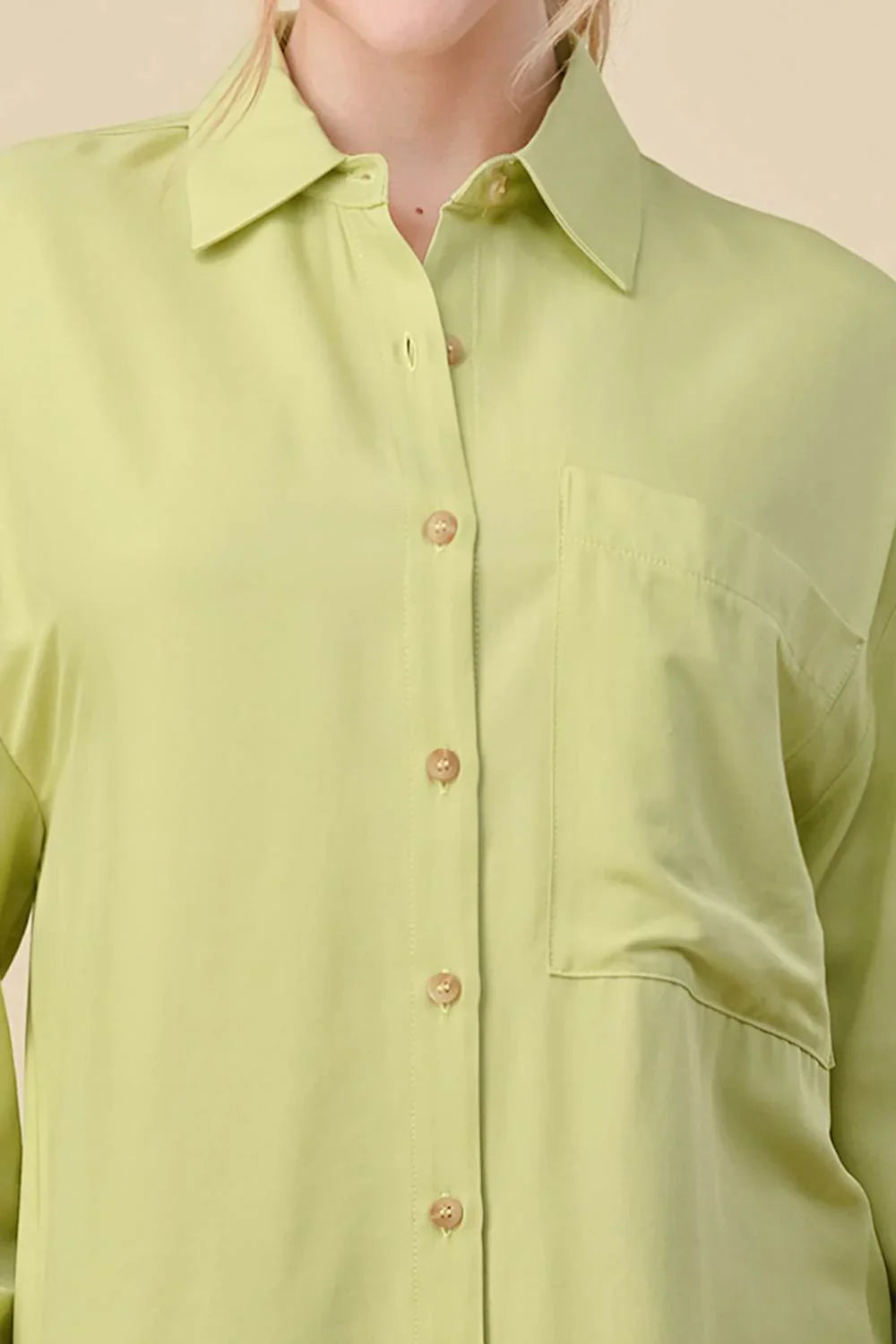 Basic Collared Button-Down Shirt