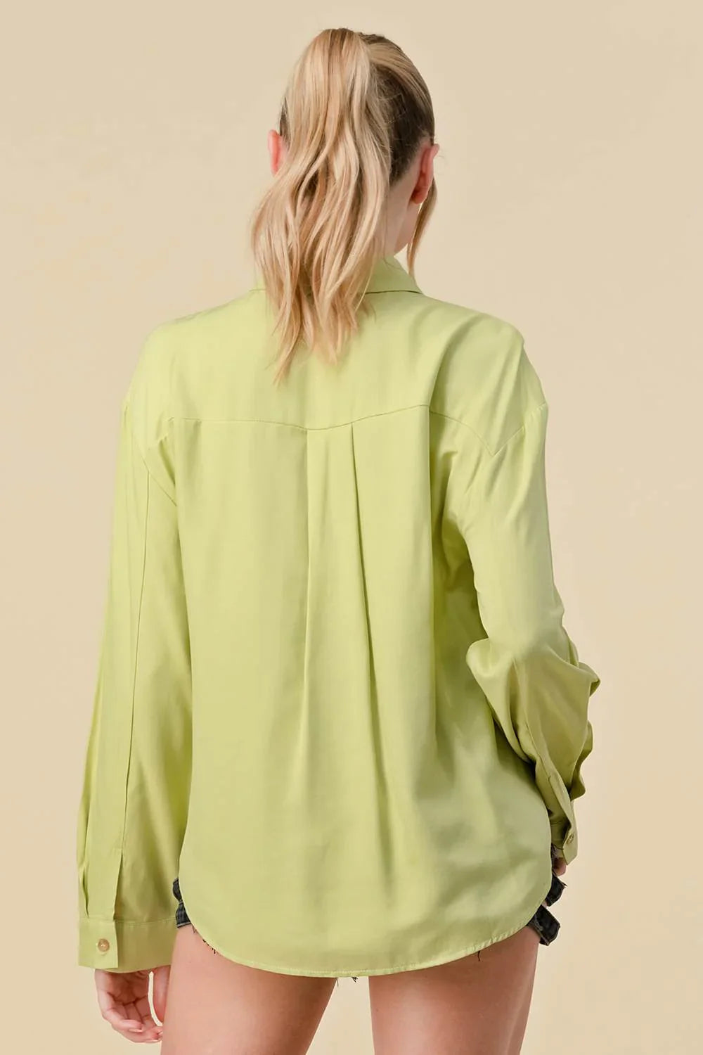 Basic Collared Button-Down Shirt