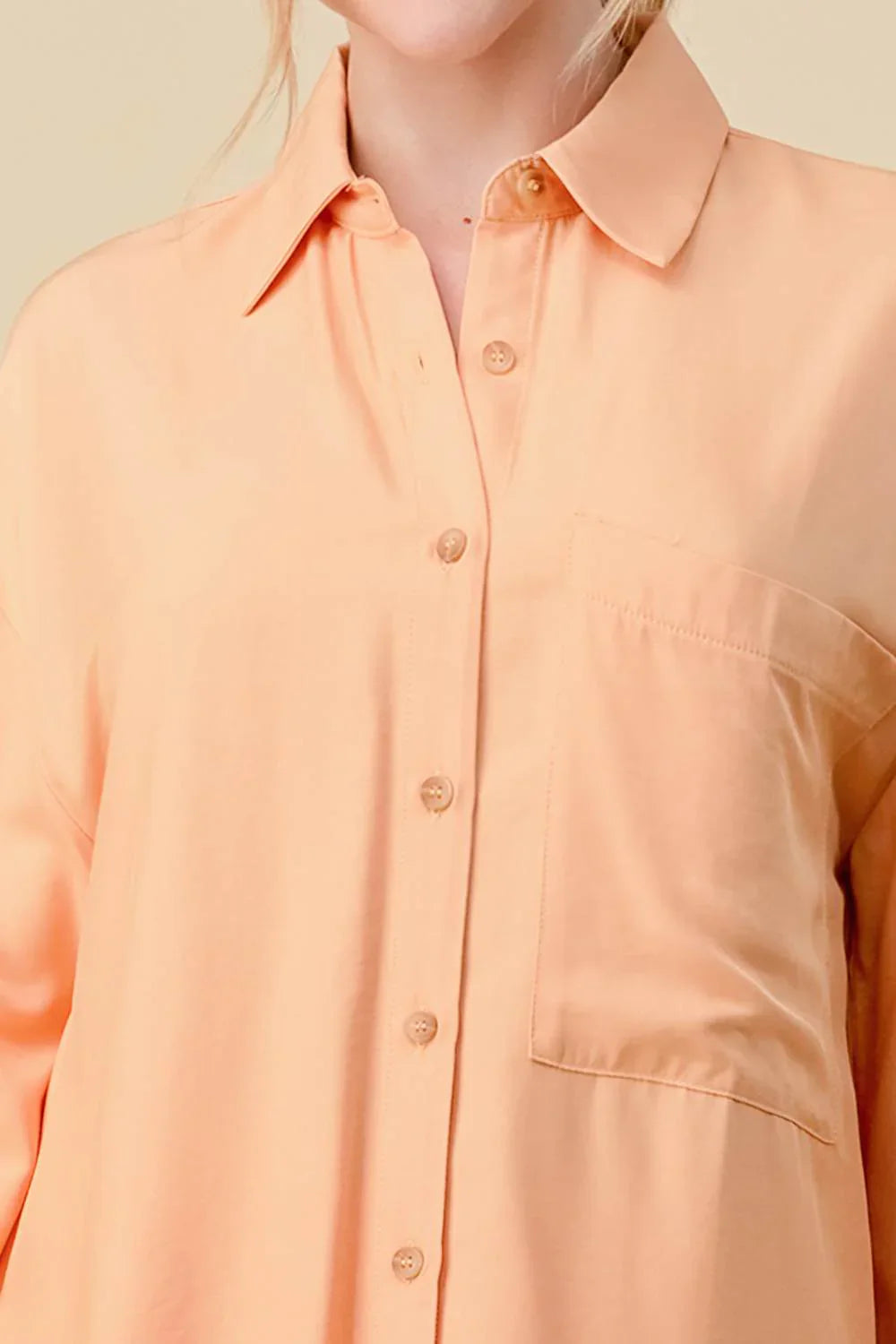 Basic Collared Button-Down Shirt
