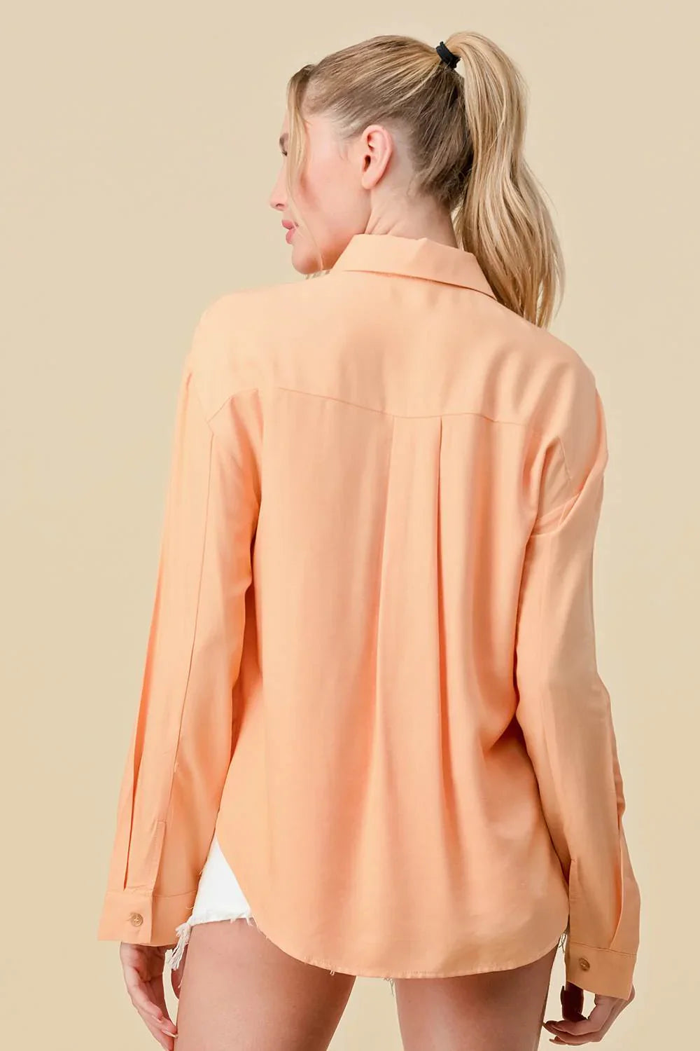 Basic Collared Button-Down Shirt