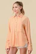 Basic Collared Button-Down Shirt